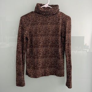 Leopard Print Knit Zara Turtleneck